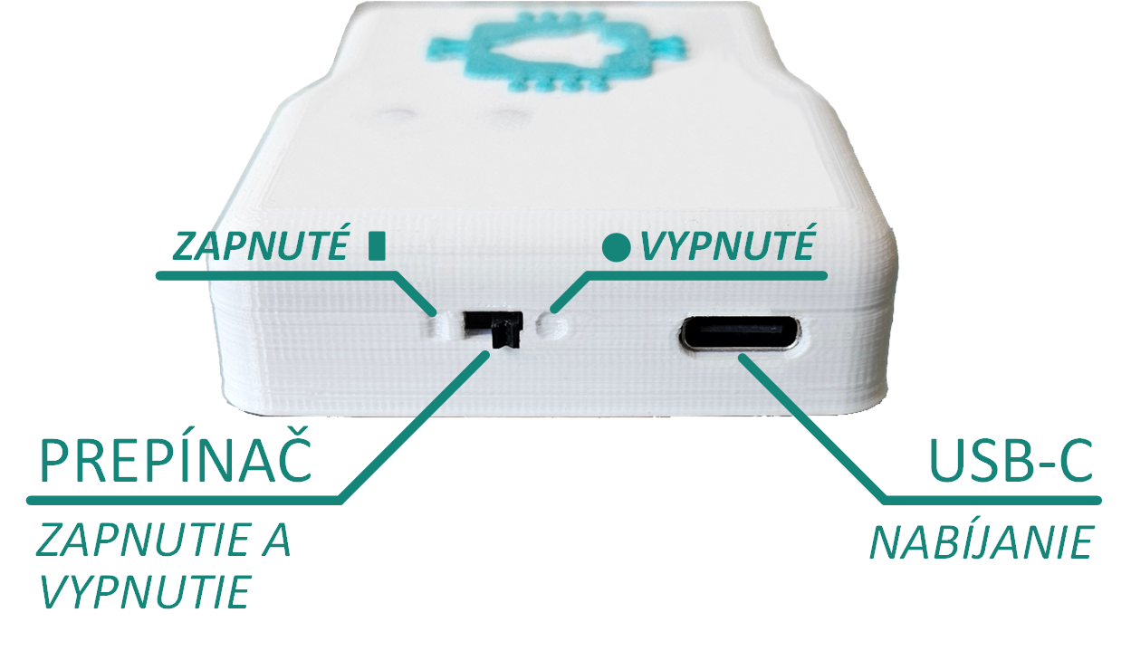 Side view of SternaBell-HW from the switch side